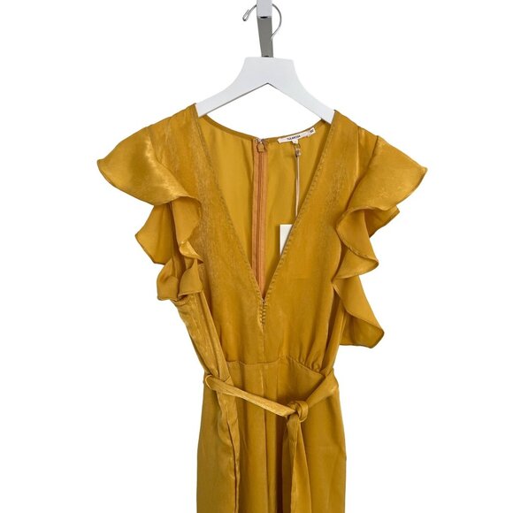 Tularosa Sunset Yellow Ruffle Sleeve Jumpsuit - Picture 5 of 7